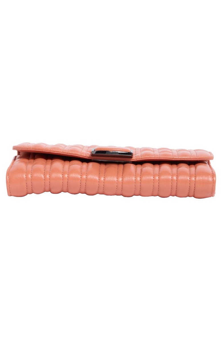 Longchamp Brio Quilted Leather Wallet on a Chain, Alternate, color, Blush