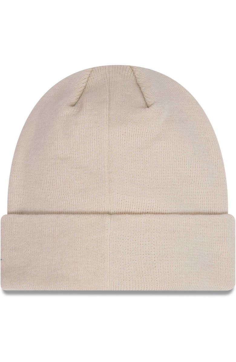 New Era Men's New Era Cream Manchester United Seasonal Color Cuffed Knit Hat, Alternate, color, 