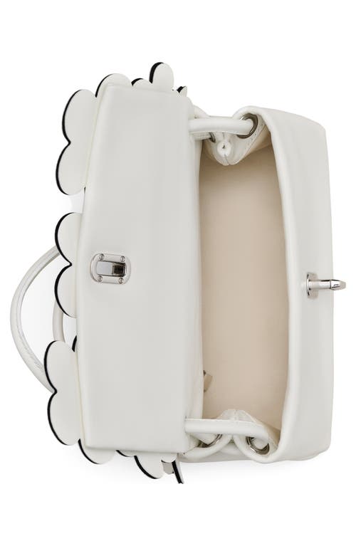 Marc Jacobs White The Dual Mini Bag In Leather With Flowers In White