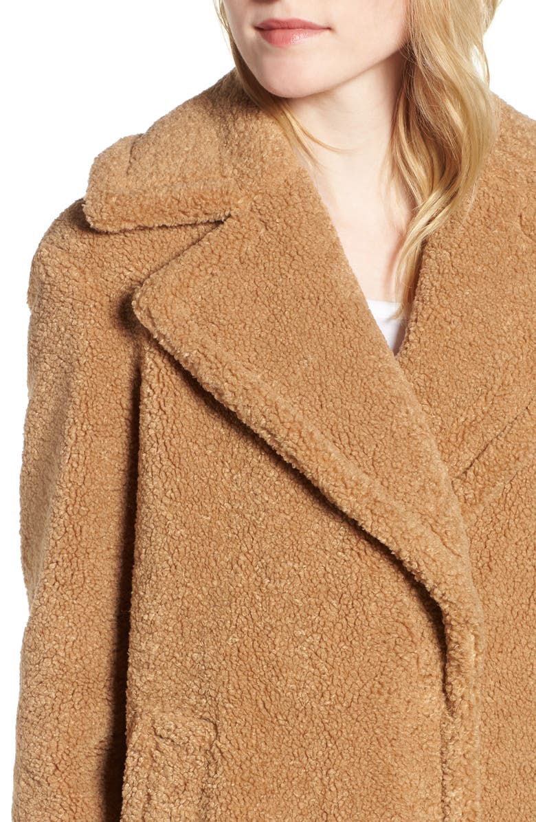 Kensie Faux Fur Teddy Bear Coat, Alternate, color,