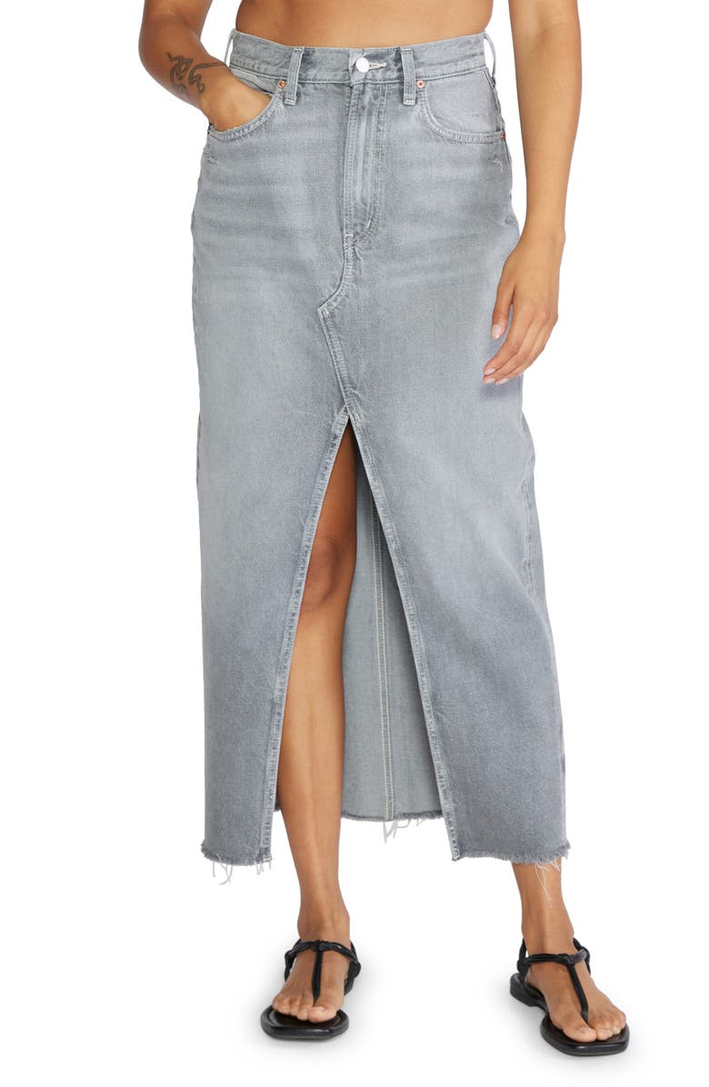 ÉTICA Katina Denim Maxi Skirt, Main, color, 