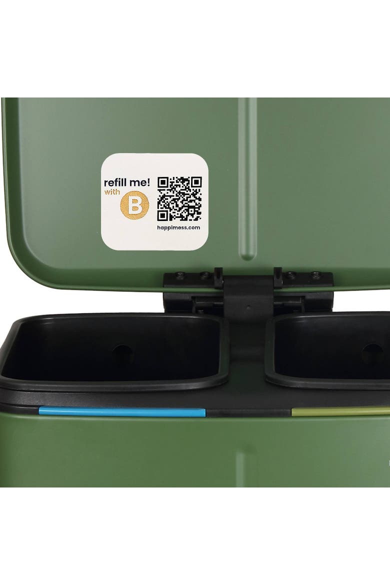 Marco Rectangular Dual Compartment Trash Can with Soft-Close Lid, Alternate, color, Pine Green