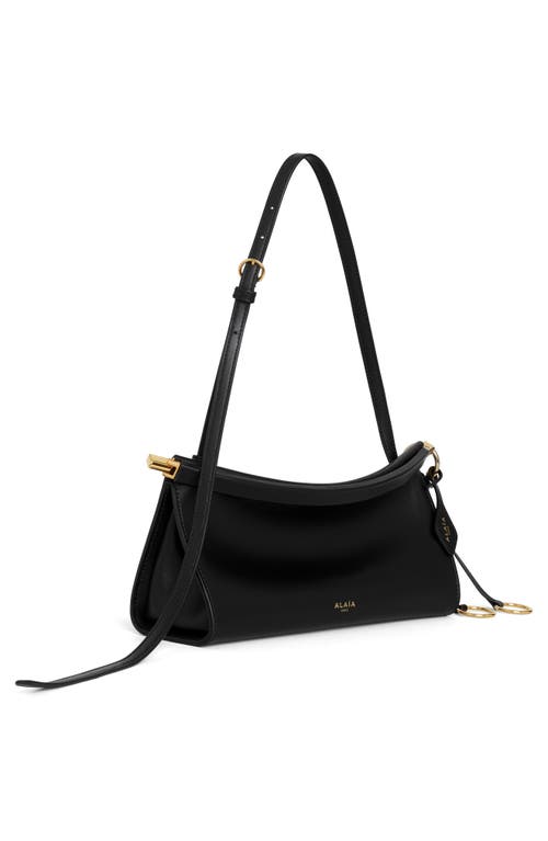Shop Alaïa Small Le Click East/west Leather Shoulder Bag In Noir