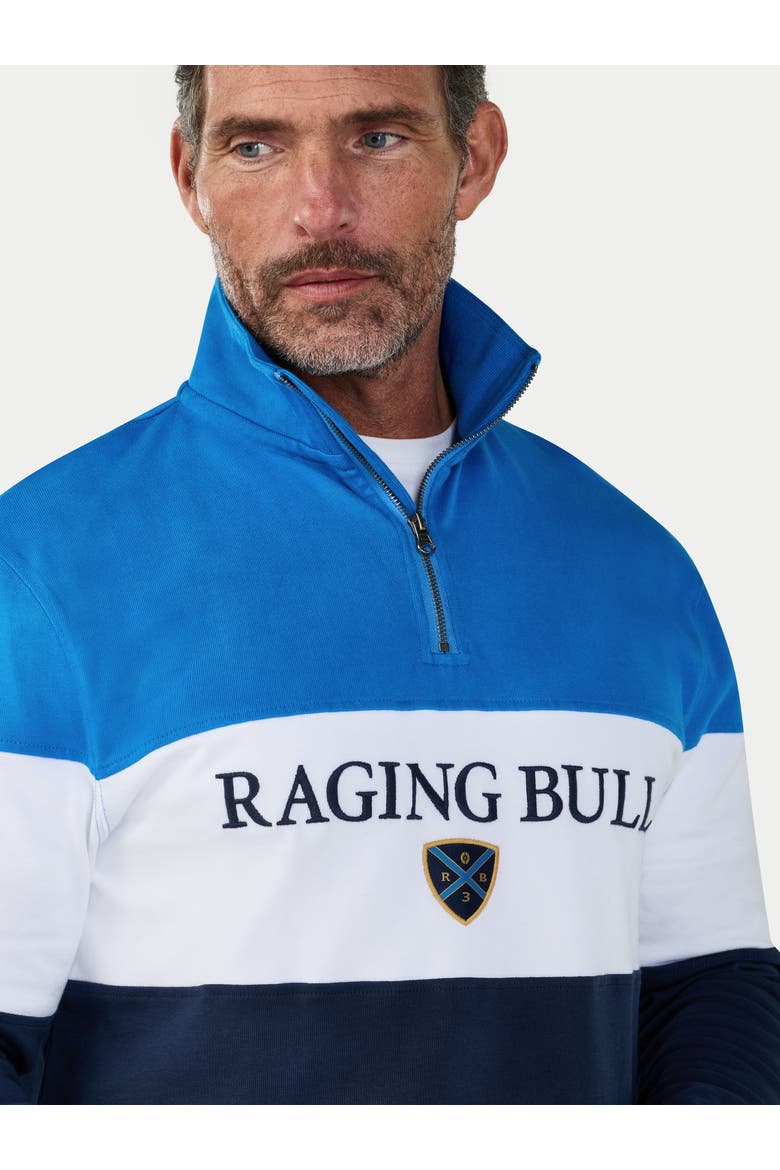 Cut & Sew Quarter Zip Sweatshirt, Alternate, color, Electric Blue
