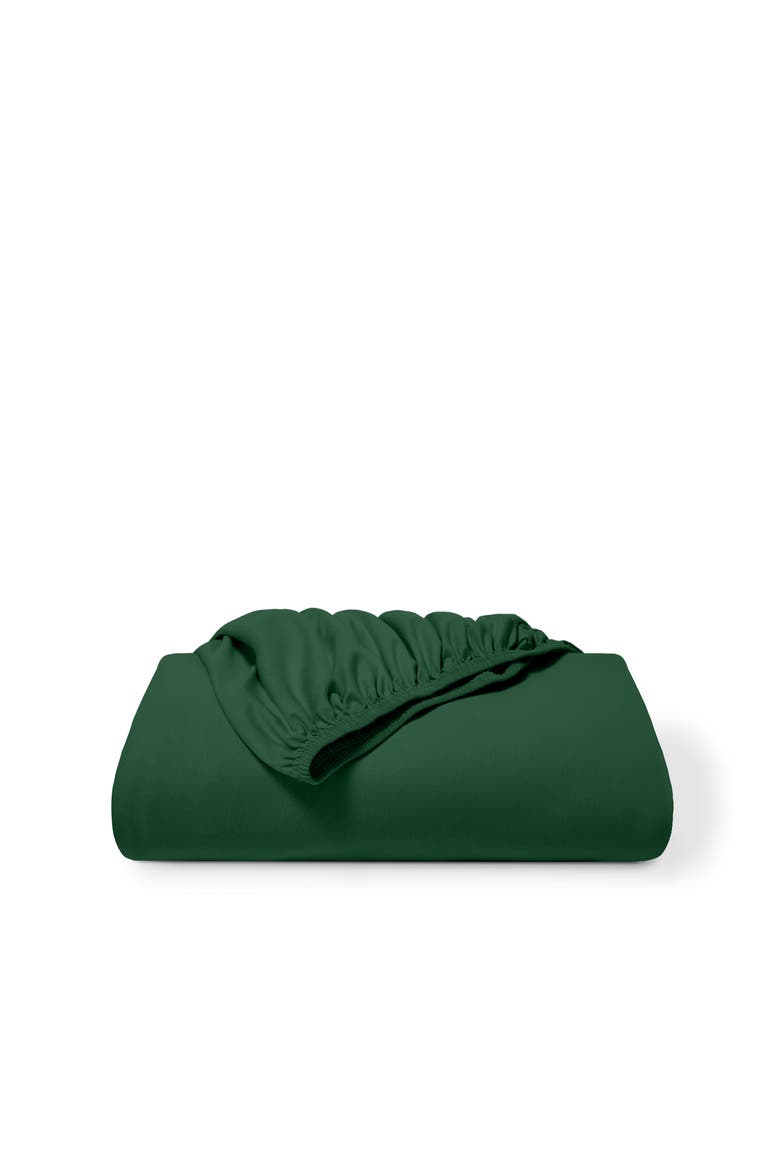 Organic Cotton Jersey Fitted Sheet, Main, color, Forest Green