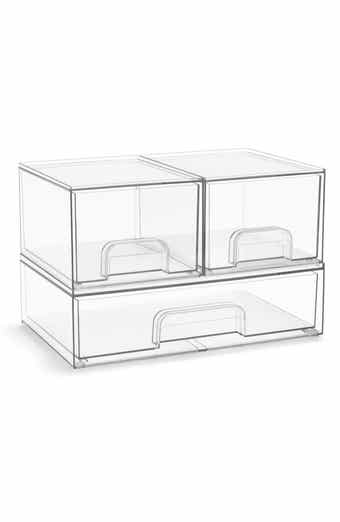 3-Piece Set Clear Organizer Drawers