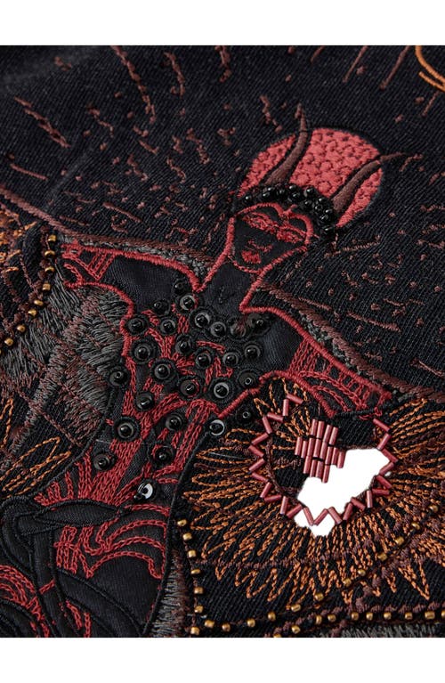 John Varvatos Deco Goddess Embellished Organic Cotton T-shirt In Black