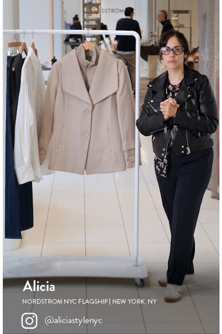Freida Mixed Media Coat with Removable Puffer Bib video