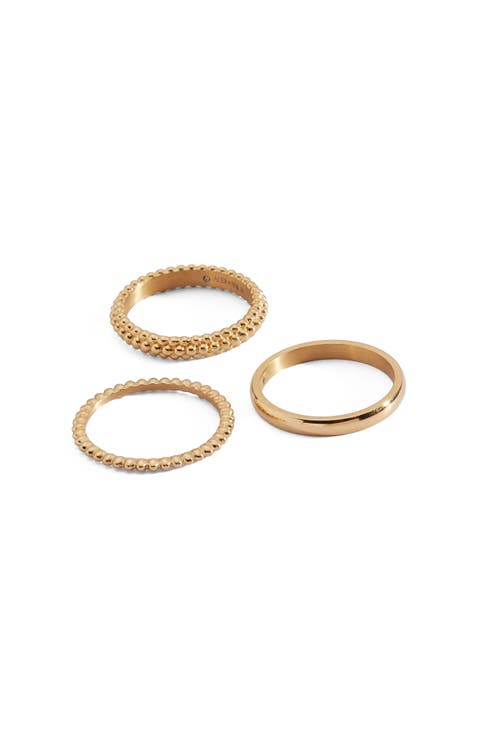 Textured Stacking Ring Set of 3