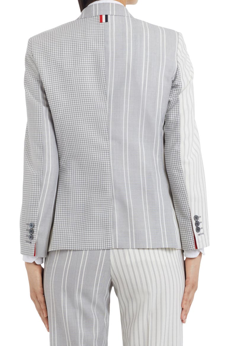 Mixed Print Wool Hopsack Classic Blazer, Alternate, color, MED GREY
