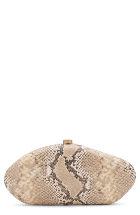 The Caldera Snake Embossed Leather Clutch