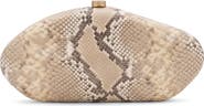 Cult Gaia The Caldera Snake Embossed Leather Clutch
