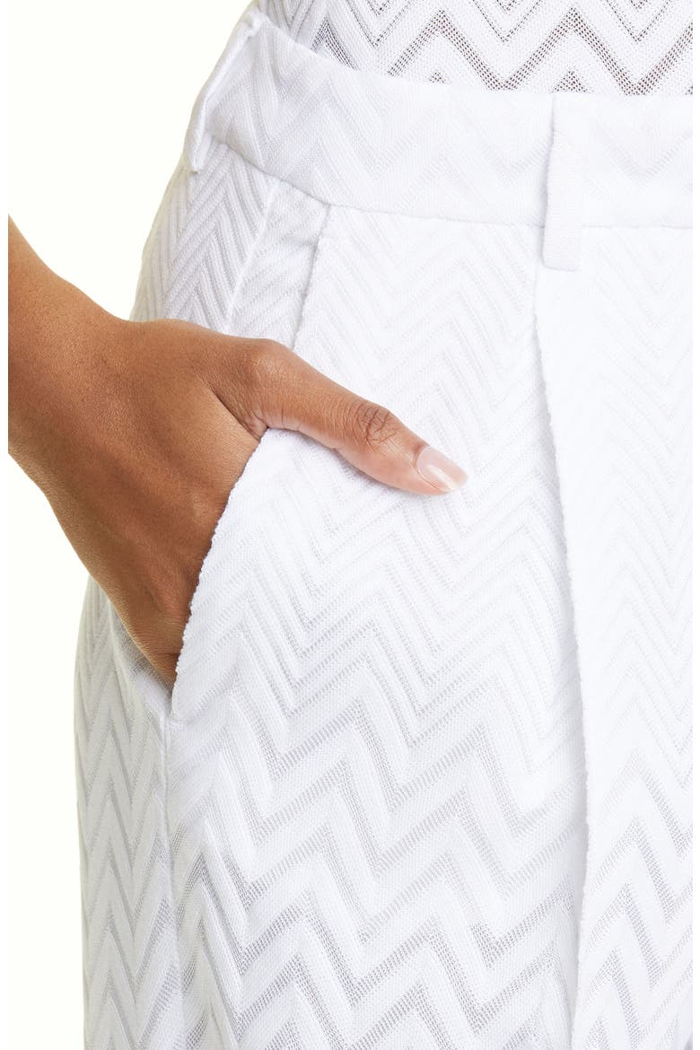 Zigzag Stripe Knit Straight Leg Pants, Alternate, color, BRILLIANT WHITE