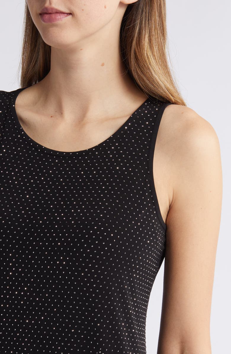 Vince Camuto Rhinestone Sleeveless Maxi Dress, Alternate, color, Rich Black