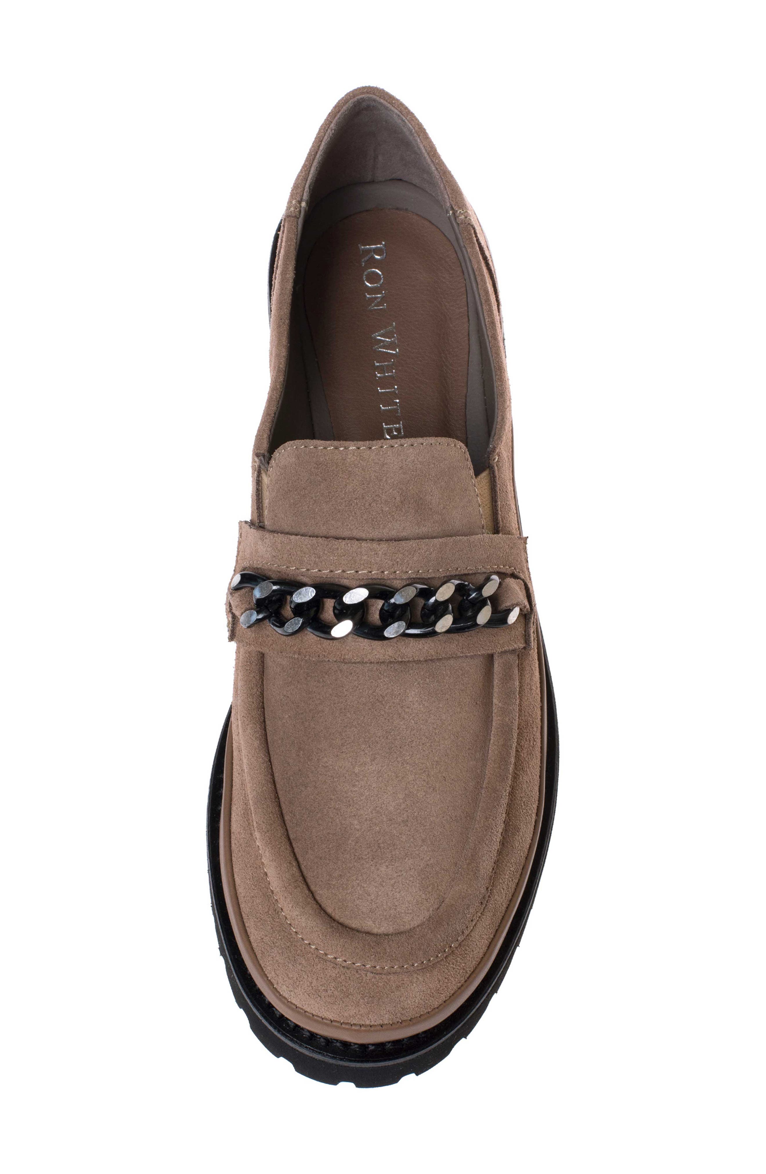 Ron White Renee Chain Detail Weatherproof Loafer, Alternate, color, Mink