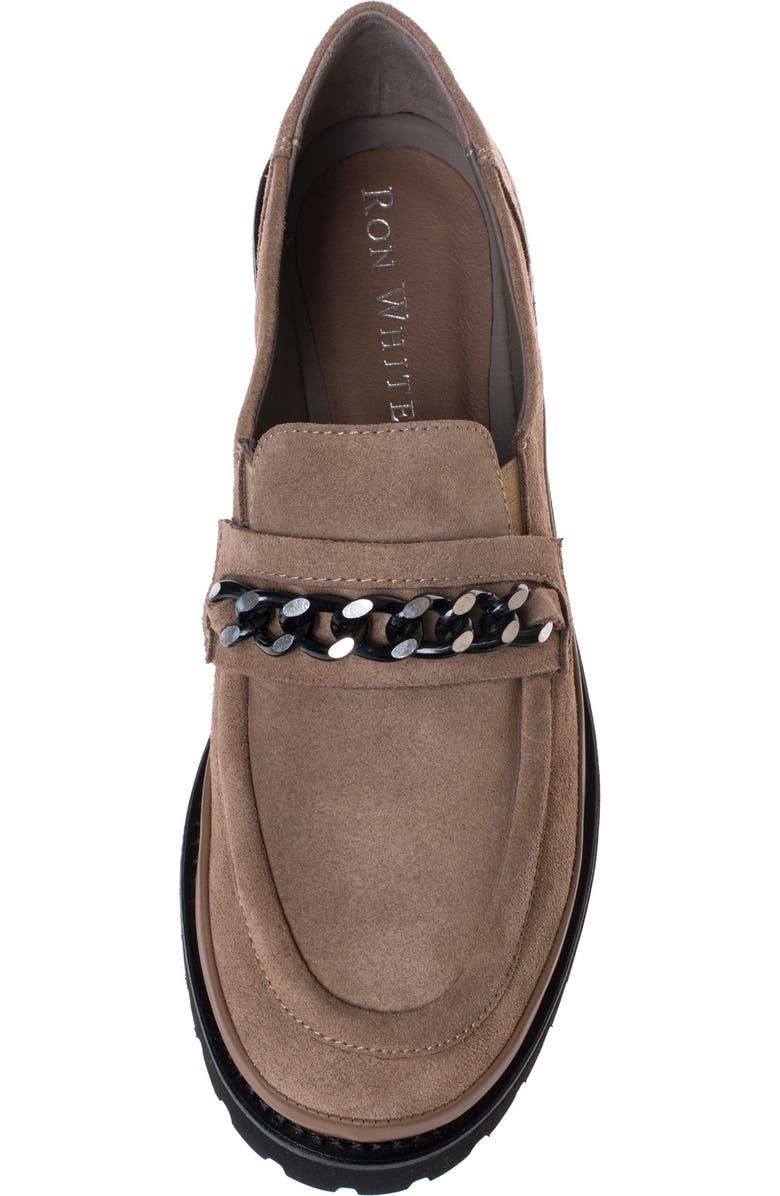 Ron White Renee Chain Detail Weatherproof Loafer, Alternate, color, Mink