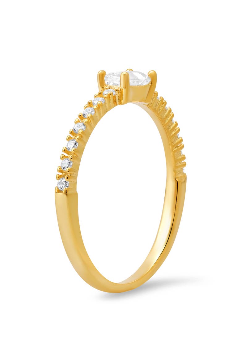 Sterling Silver East/West CZ Ring, Alternate, color, GOLD