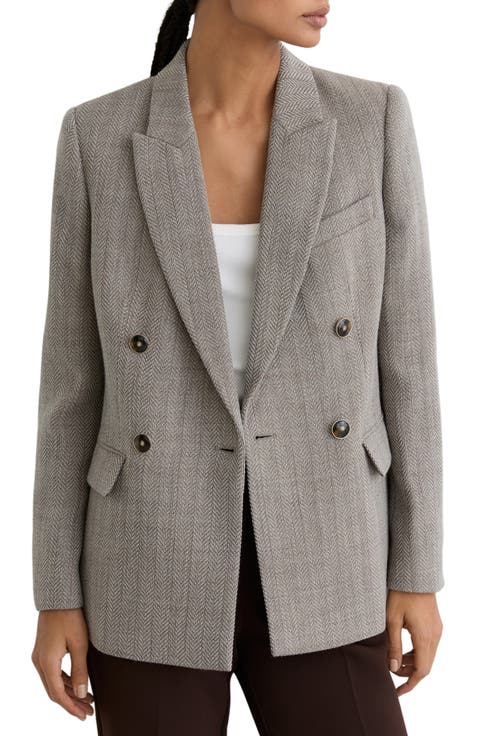 Ember Double Breasted Wool Blend Blazer