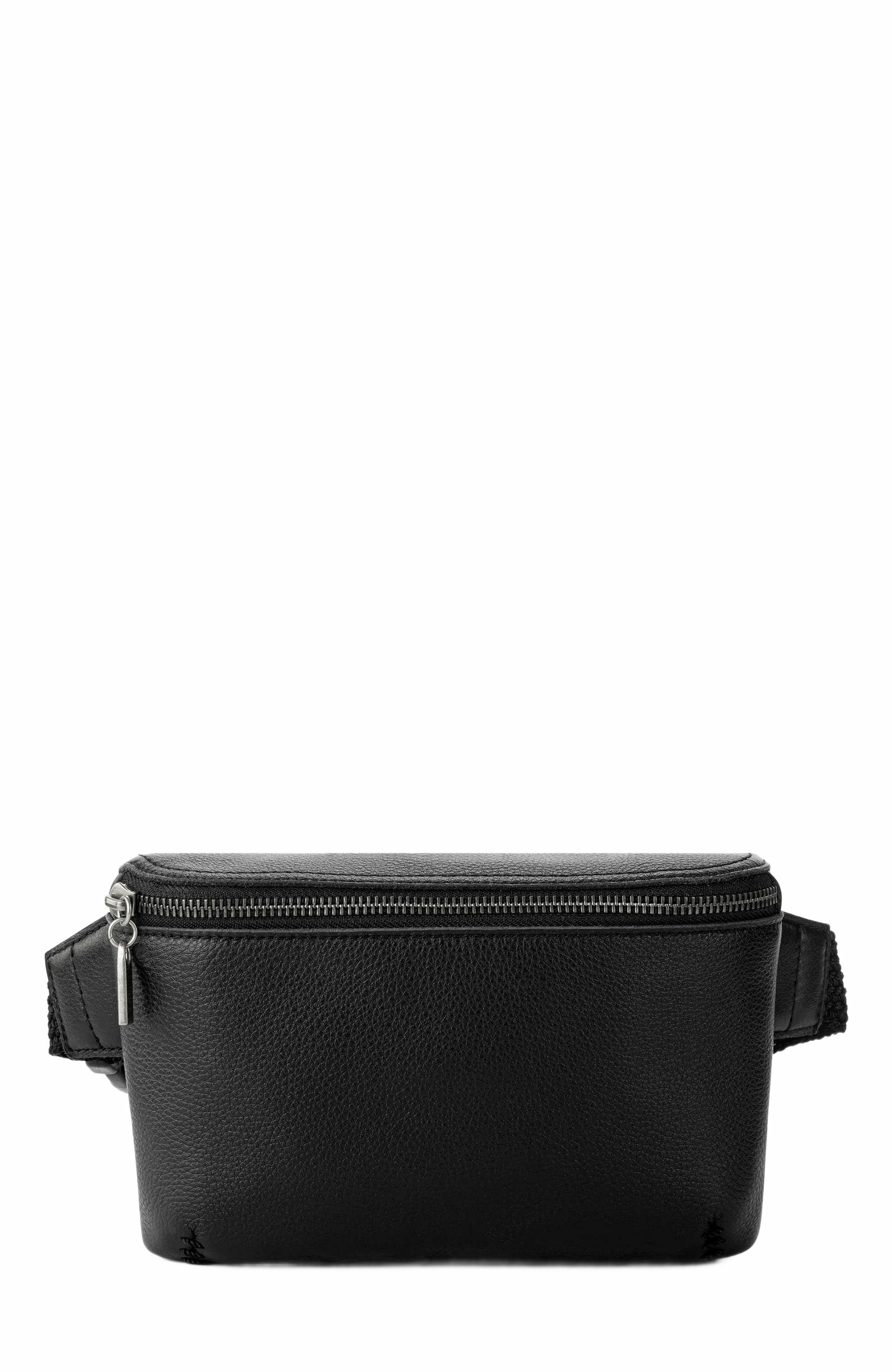 The Sak Caraway Small Belt Bag, Main, color, Black Leather
