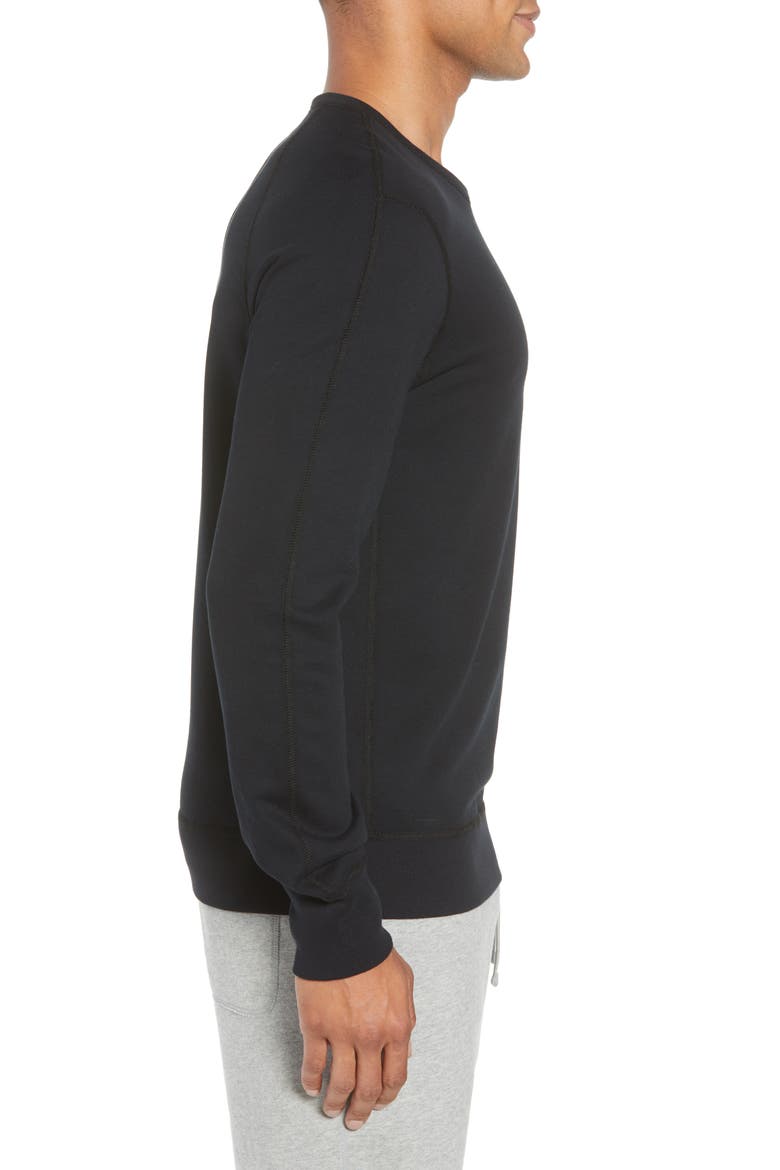 Lightweight Classic Fit Sweatshirt, Alternate, color, BLACK