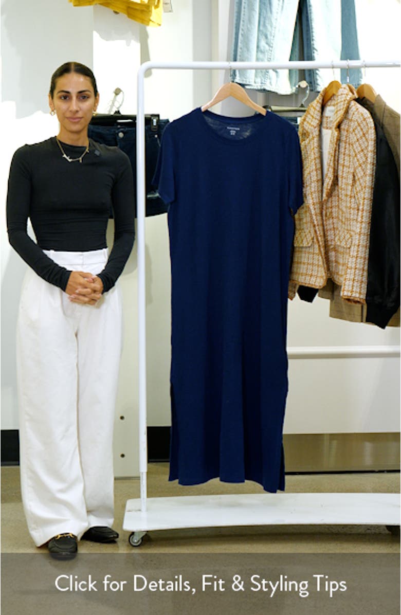 Creneck Organic Cotton Maxi T-Shirt Dress, sales video thumbnail