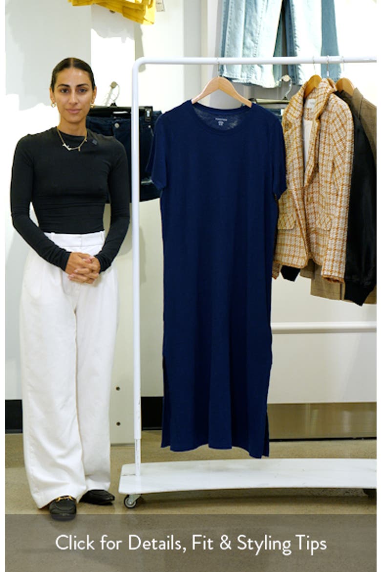 Creneck Organic Cotton Maxi T-Shirt Dress video