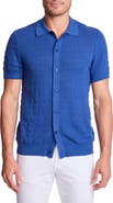 PAISLEY & GRAY Trim Fit Geometric Knit Button-Up Polo