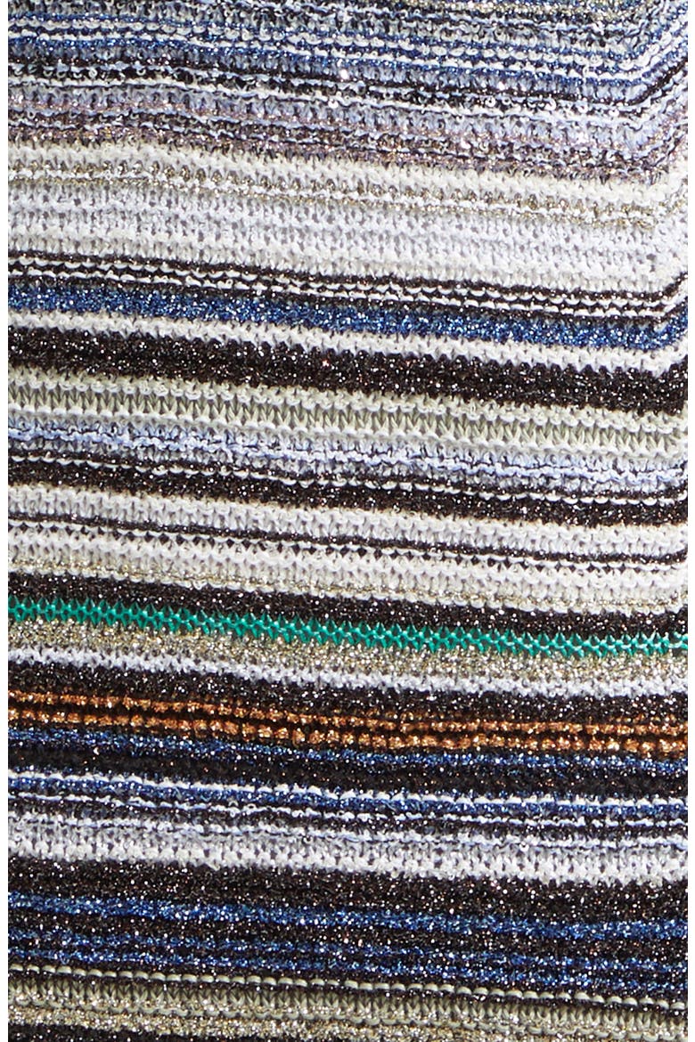 Metallic Chevron Stripe Sweater Dress, Alternate, color, MULTICOLOR COLD TONES