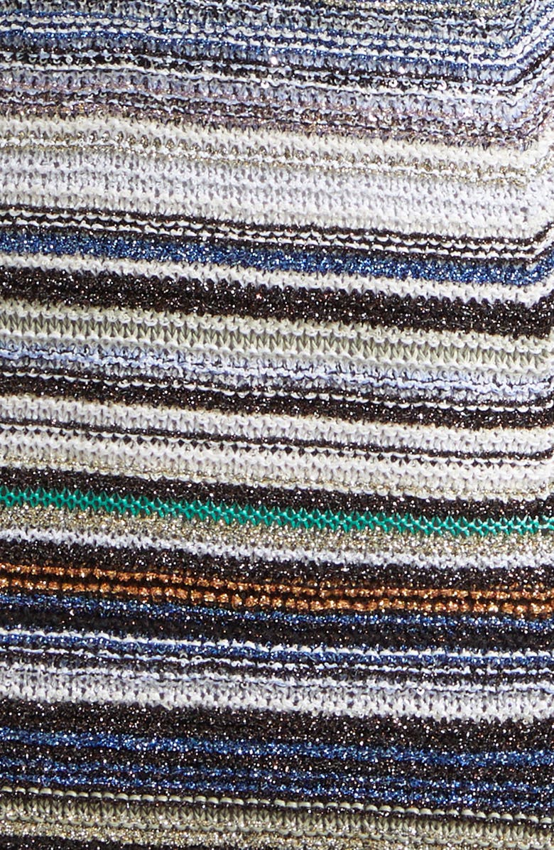 Missoni Metallic Chevron Stripe Sweater Dress, Alternate, color, Multicolor Cold Tones