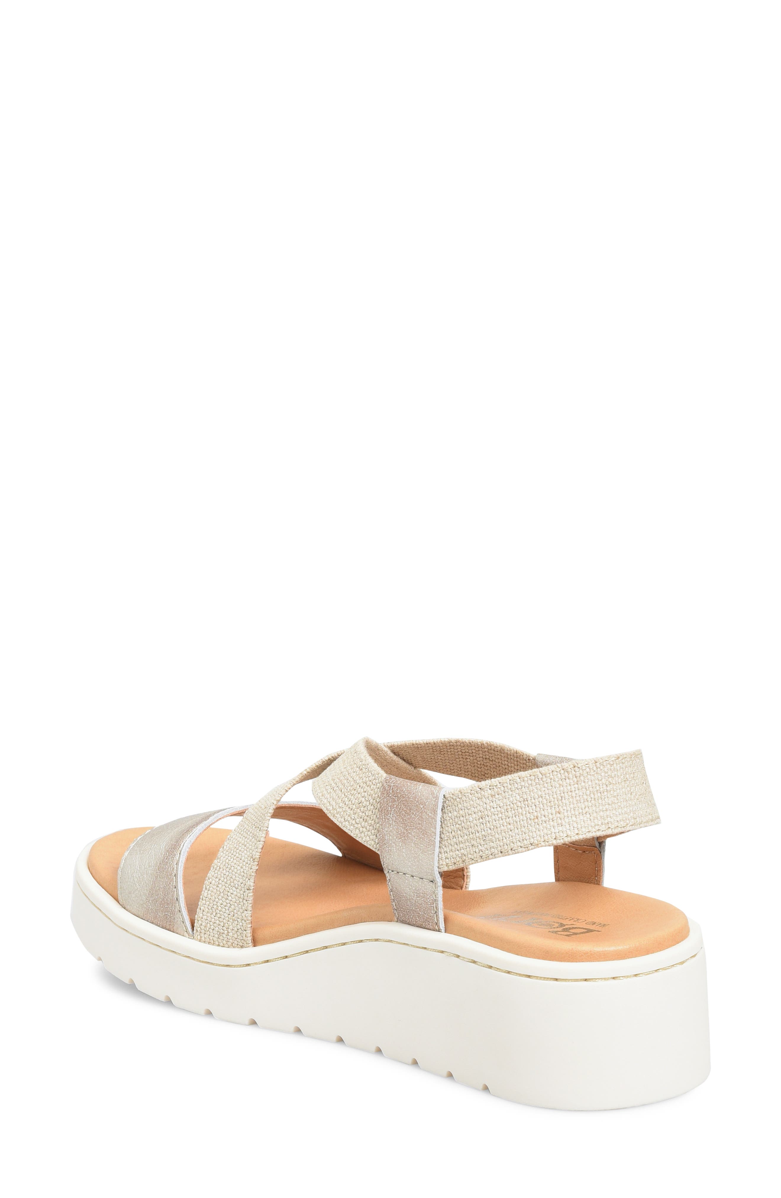 Kasady Ankle Strap Platform Wedge Sandal, Alternate, color, LIGHT GOLD