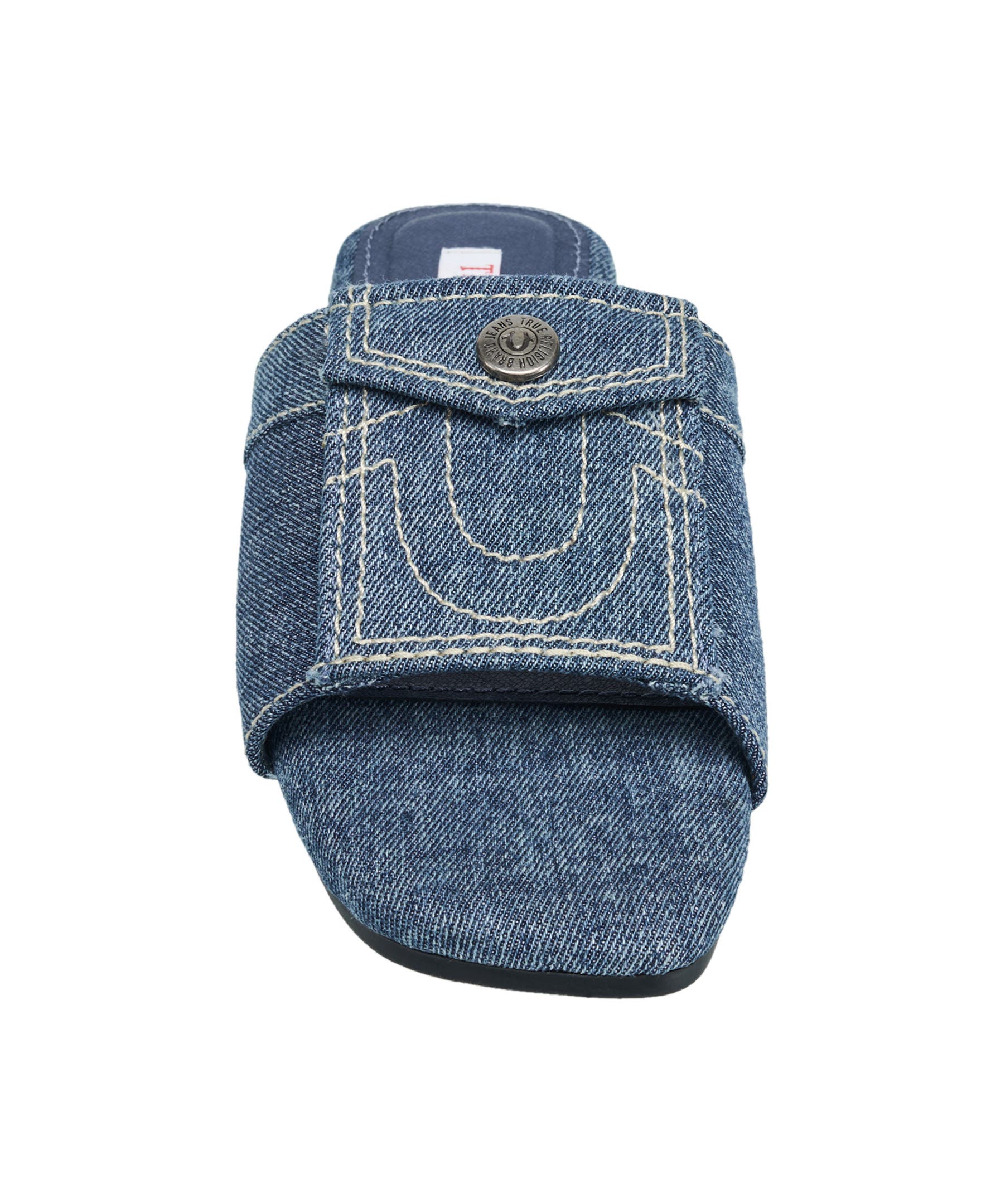True Religion Jean Pocket Sandal, Alternate, color, Denim