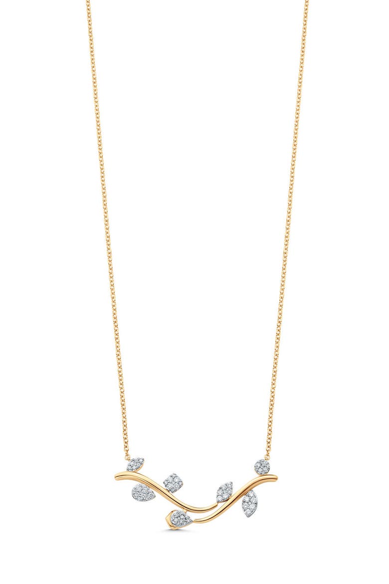 Lierre Diamond Pendant Necklace, Main, color, ROSE GOLD