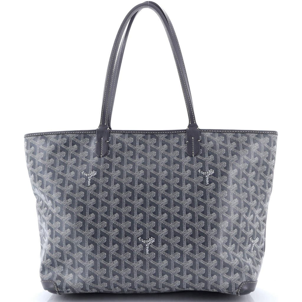 Pre-owned Goyard Goyard Artois Tote Coated Canvas Pm In Gray