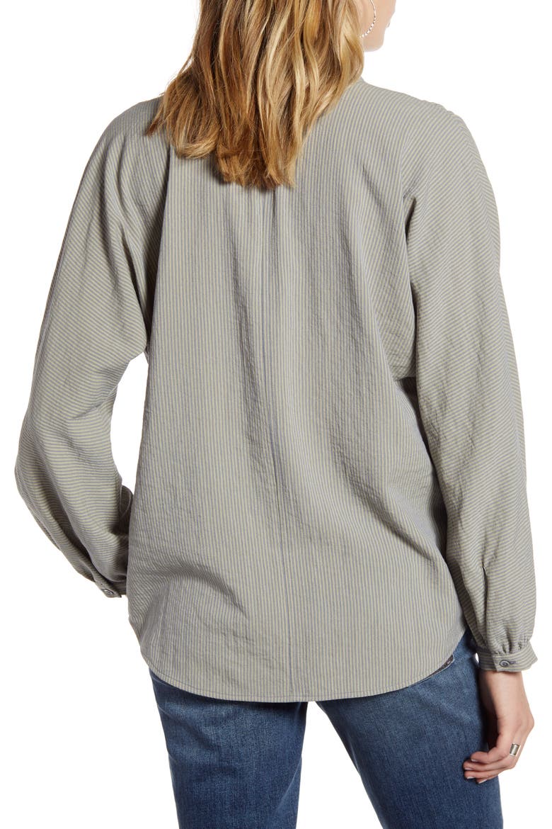 Stripe Top, Alternate, color, BLUE- GREEN COMO STRIPE