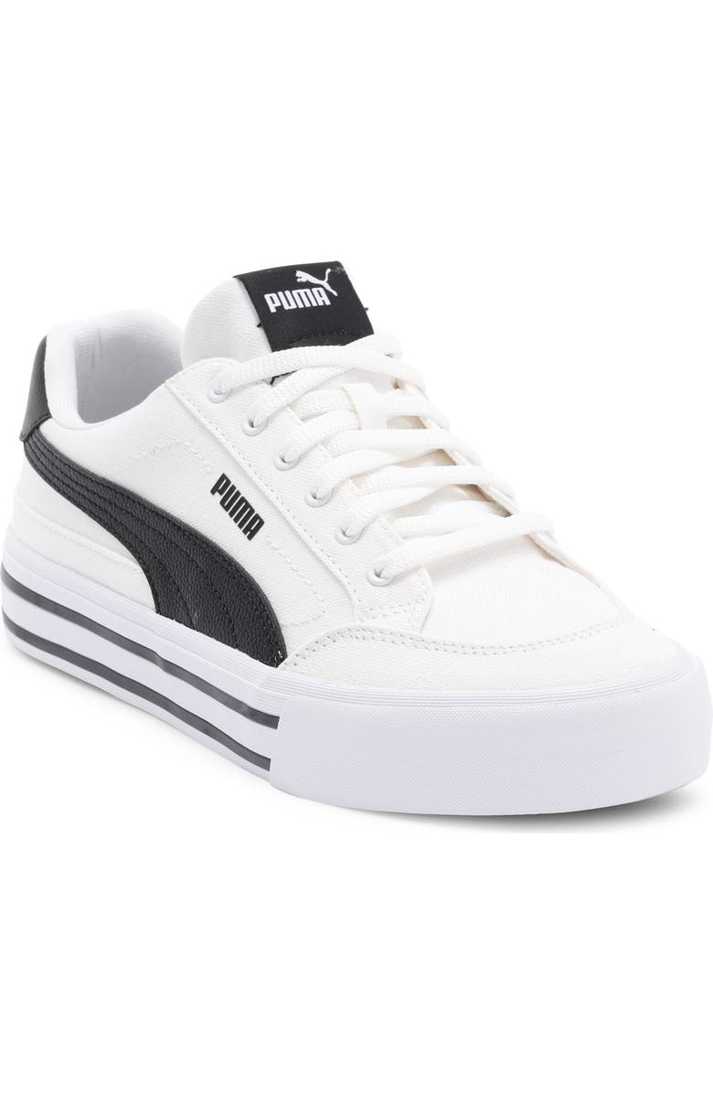 PUMA Court Classic Vulcanized Sneaker, Main, color, Puma White/ Puma Black