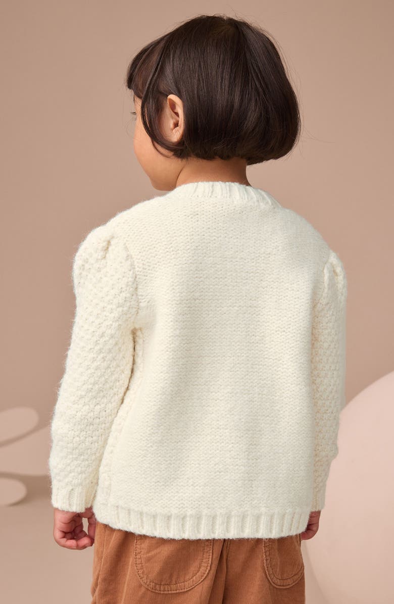 NEXT Kids' Chunky Button-Up Cardigan, Alternate, color, Neutral