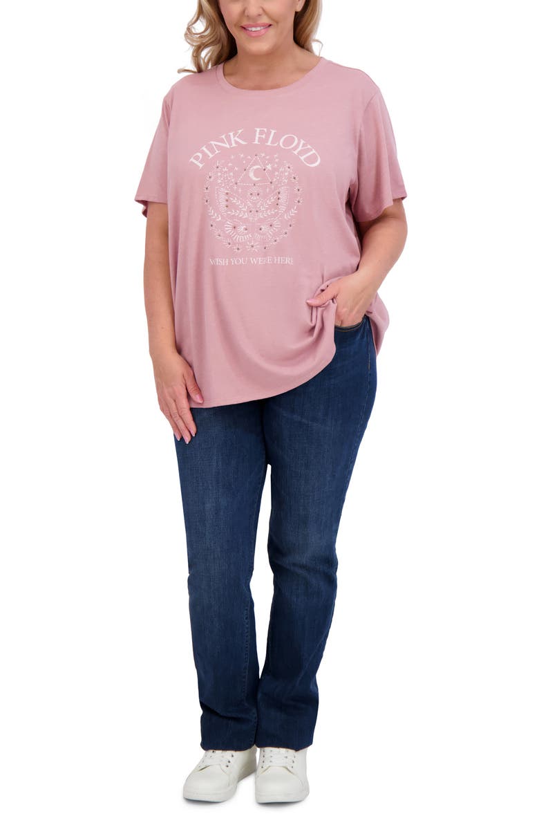 Lucky Brand Pink Floyd Butterfly Graphic T-Shirt, Alternate, color, Nostalgia Rose