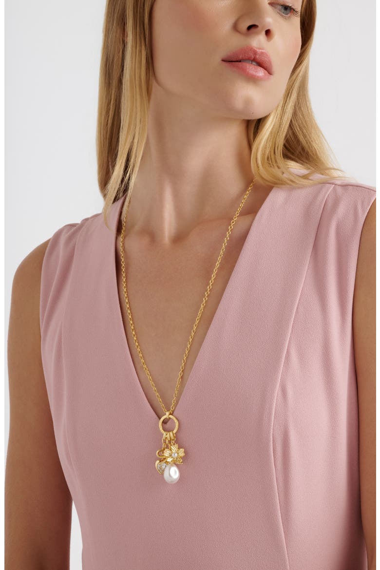 Isadora Charm Pendant Necklace, Alternate, color, METALLIC GOLD