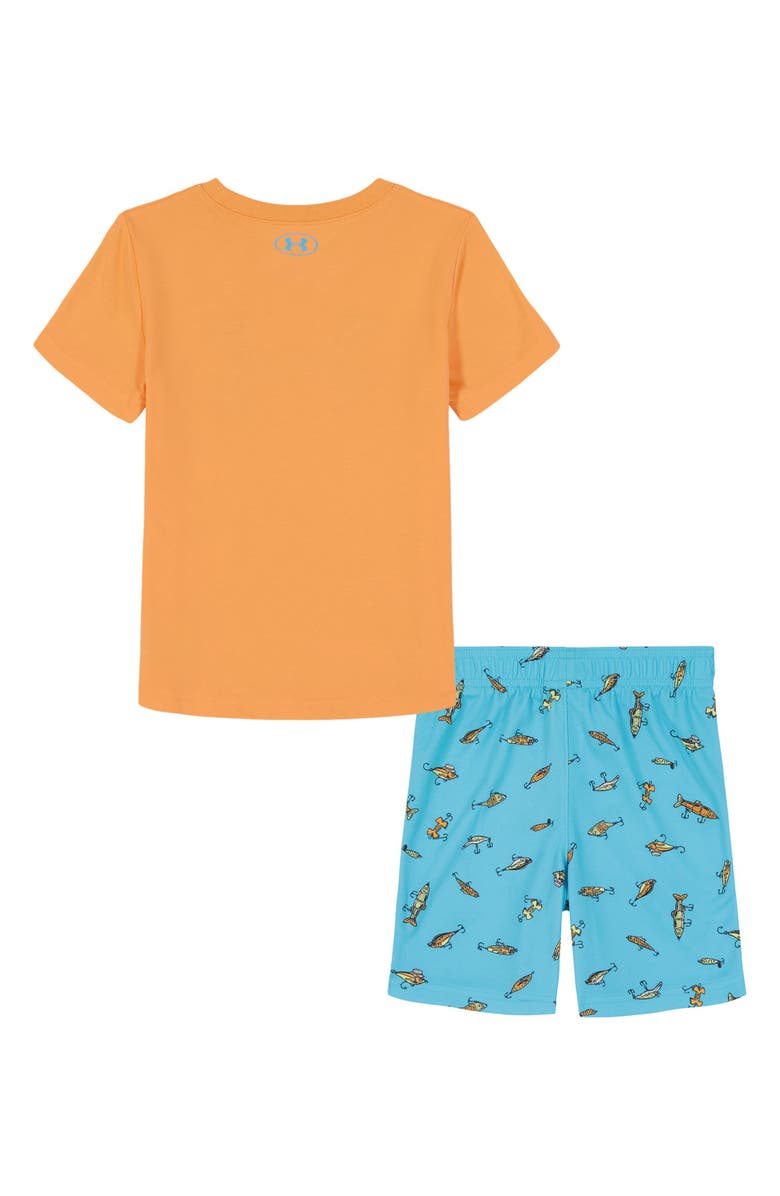 Under Armour Kids' Lure Logo Graphic T-Shirt & Shorts Set, Alternate, color, Orange Bloc