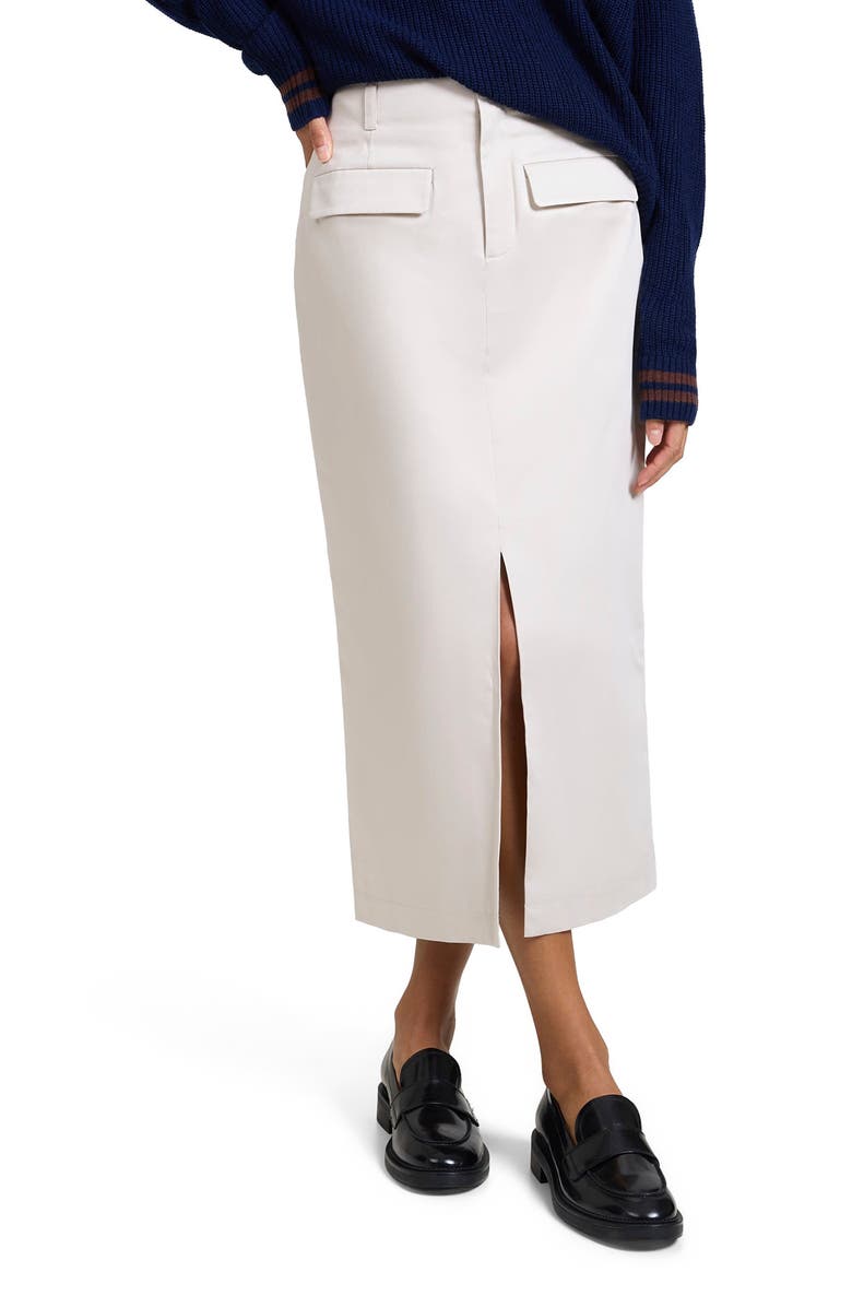 Onia Front Slit Midi Skirt, Alternate, color, 