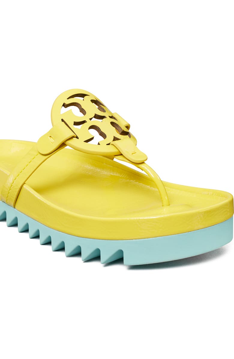 Tory Burch Miller Cloud Lug Sandal, Alternate, color, Zesty Lime / Sea Bubble