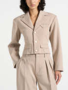 Manière De Voir Prisca Tailored Cropped Blazer