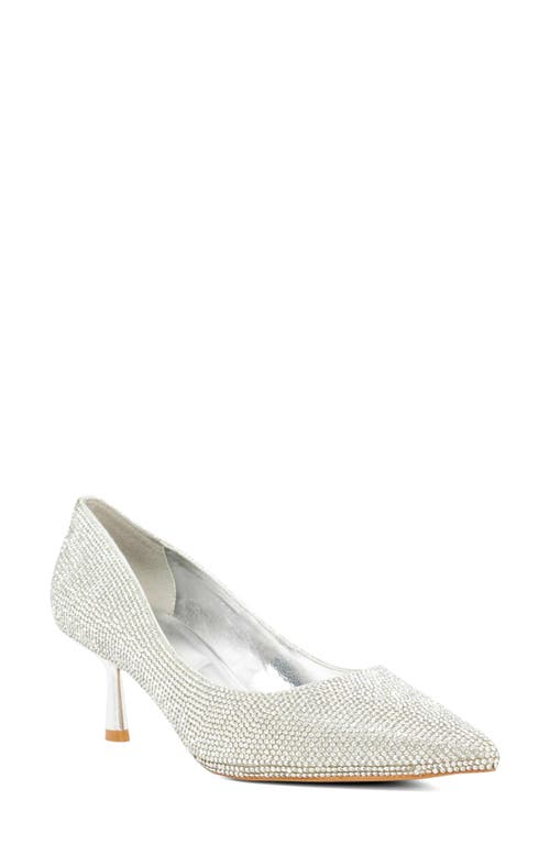 Dune London Bellas Pointed Toe Pump In Silver