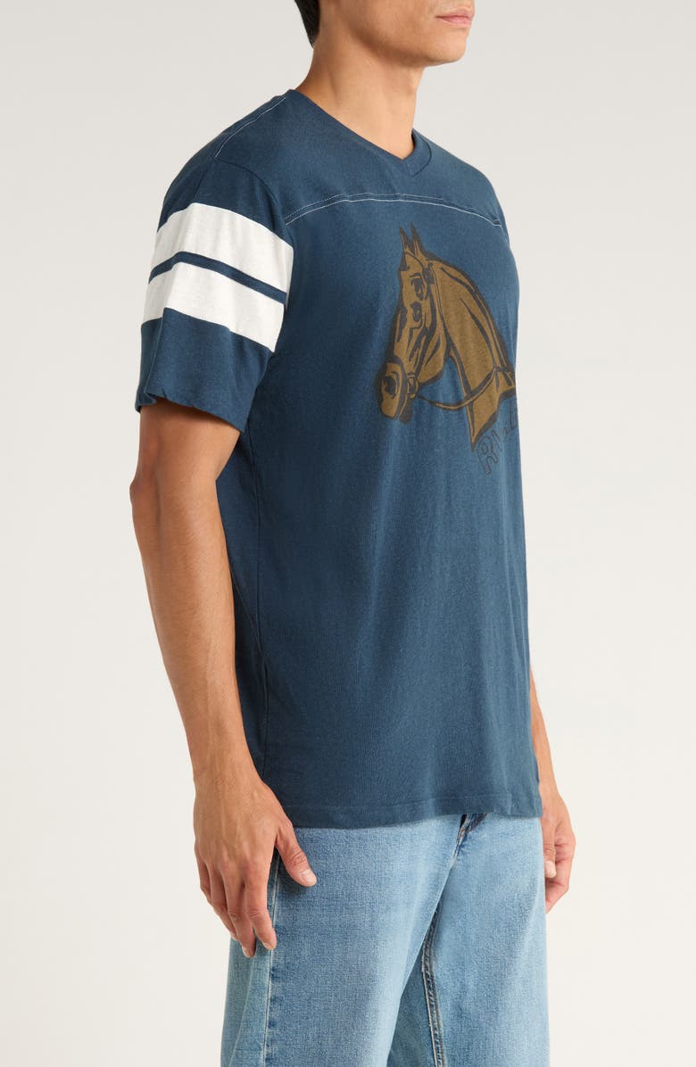 RVCA x Kevin 'Spanky' Long Dayshift Cotton & Hemp Graphic T-Shirt, Alternate, color, Garage Blue