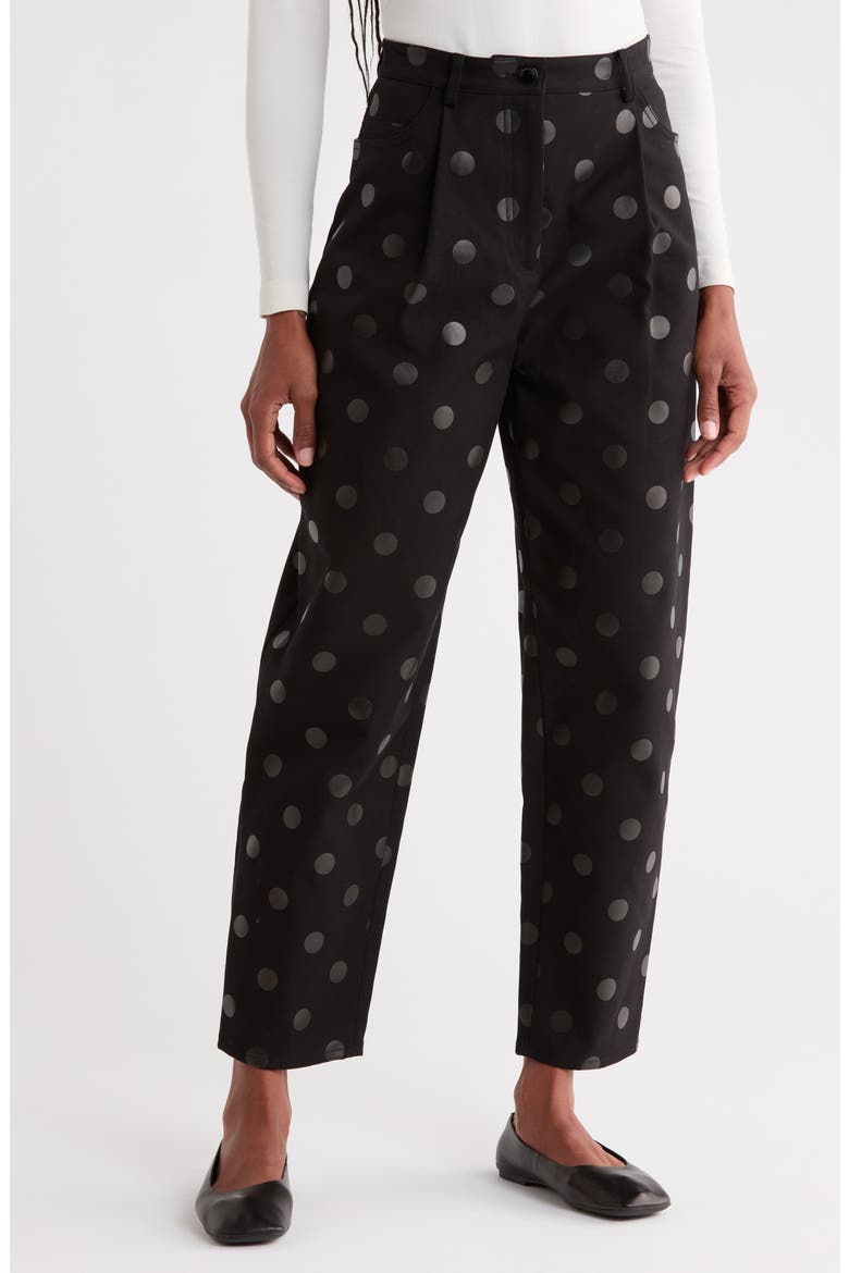 Polka Dot Pants, Main, color, BLACK