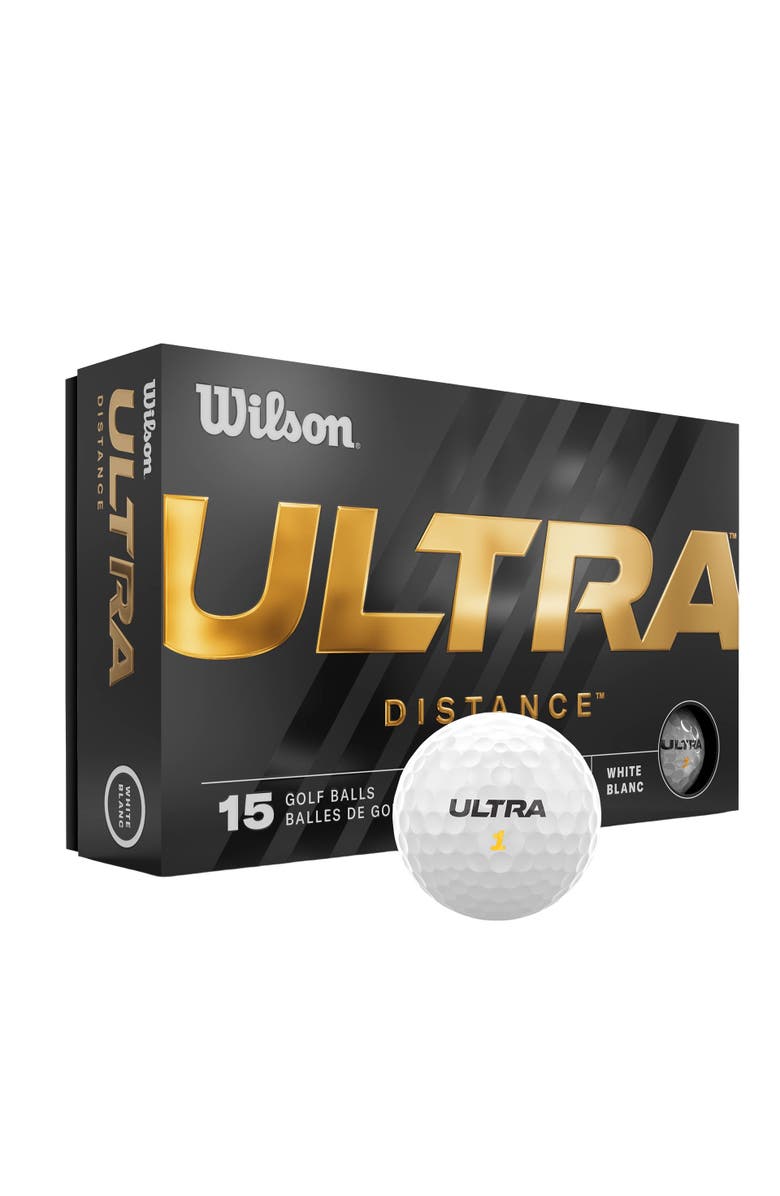 WILSON Ultra Distance Golf Balls - 15 Pack - White, Main, color, White