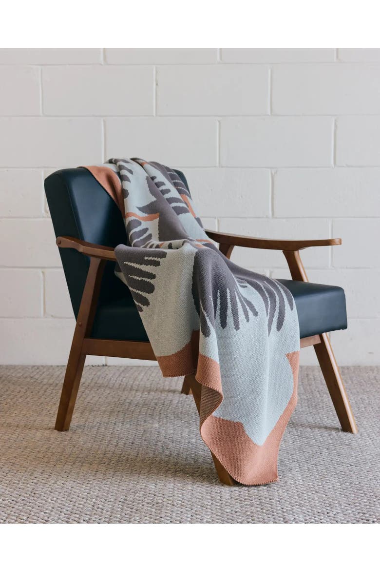 Crows Knit Throw Blanket, Alternate, color, Field Mark