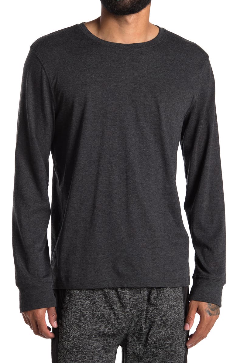 UNSIMPLY STITCHED Long Sleeve Crewneck T-Shirt, Main, color, Dark Heather Grey