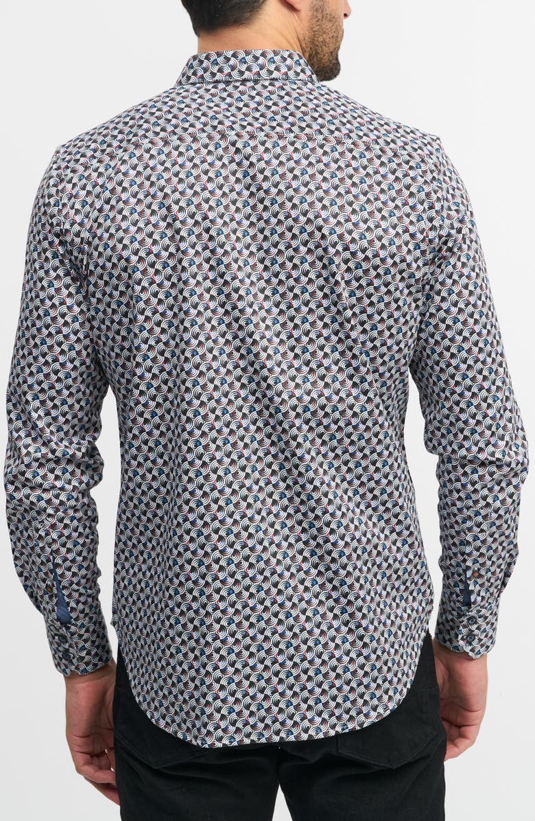 Robert Graham Spun Out Knit Button-Up Shirt, Alternate, color, Multi