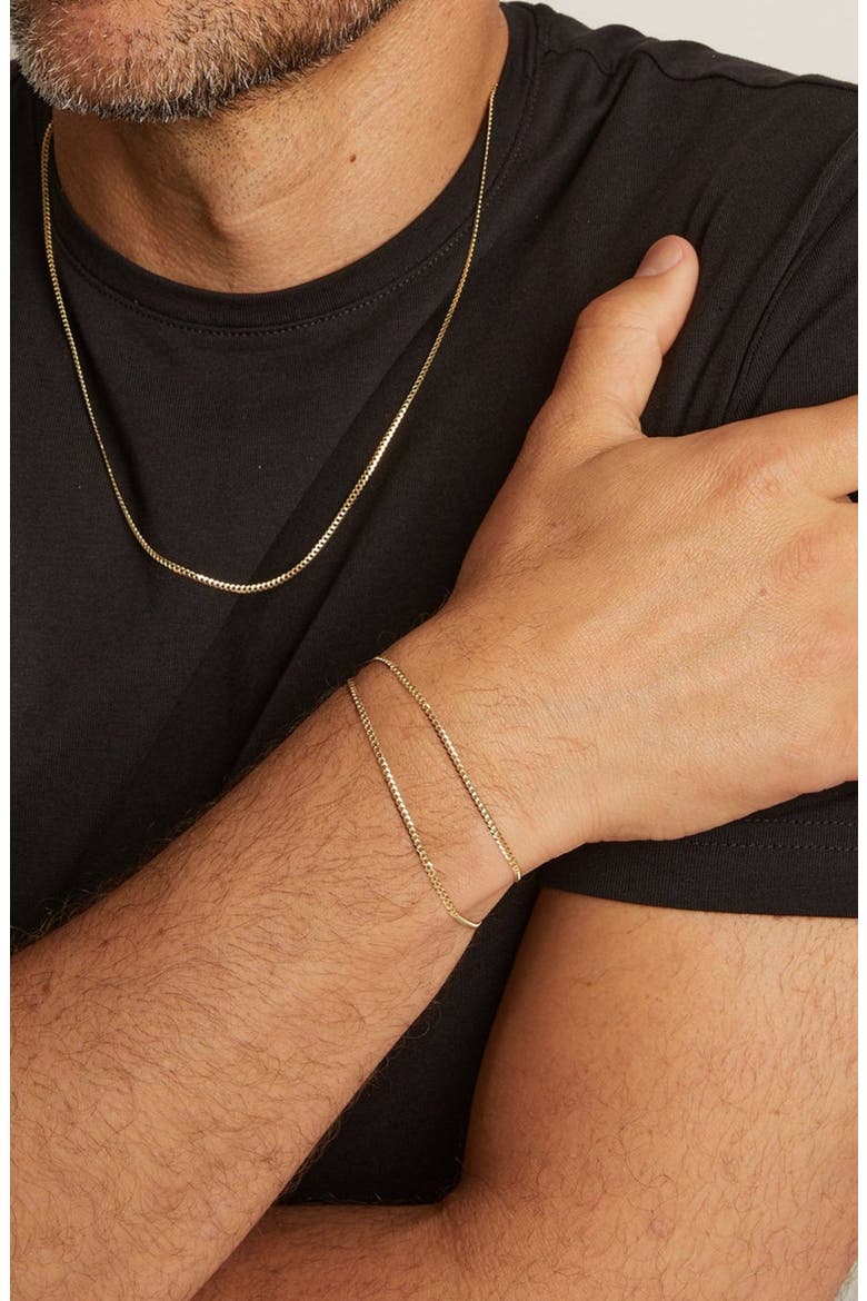 Cuban Chain Bracelet, Alternate, color, Yellow